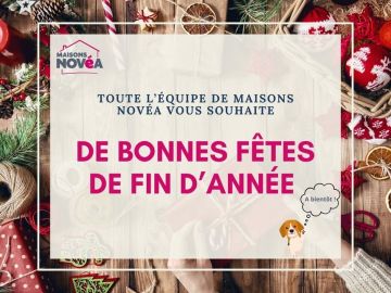 Toute l'équipe de Maisons Novéa vous souhaite un joyeux Noël et de belles fêtes de fin d'année. 🎅🎄

Nos équipes sont en congés du 21 décembre au 6 janvier...